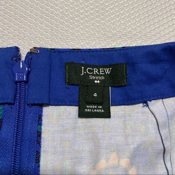 J. Crew Factory Blue & Orange‎ Paisley Mini Skirt - Picture 6 of 7